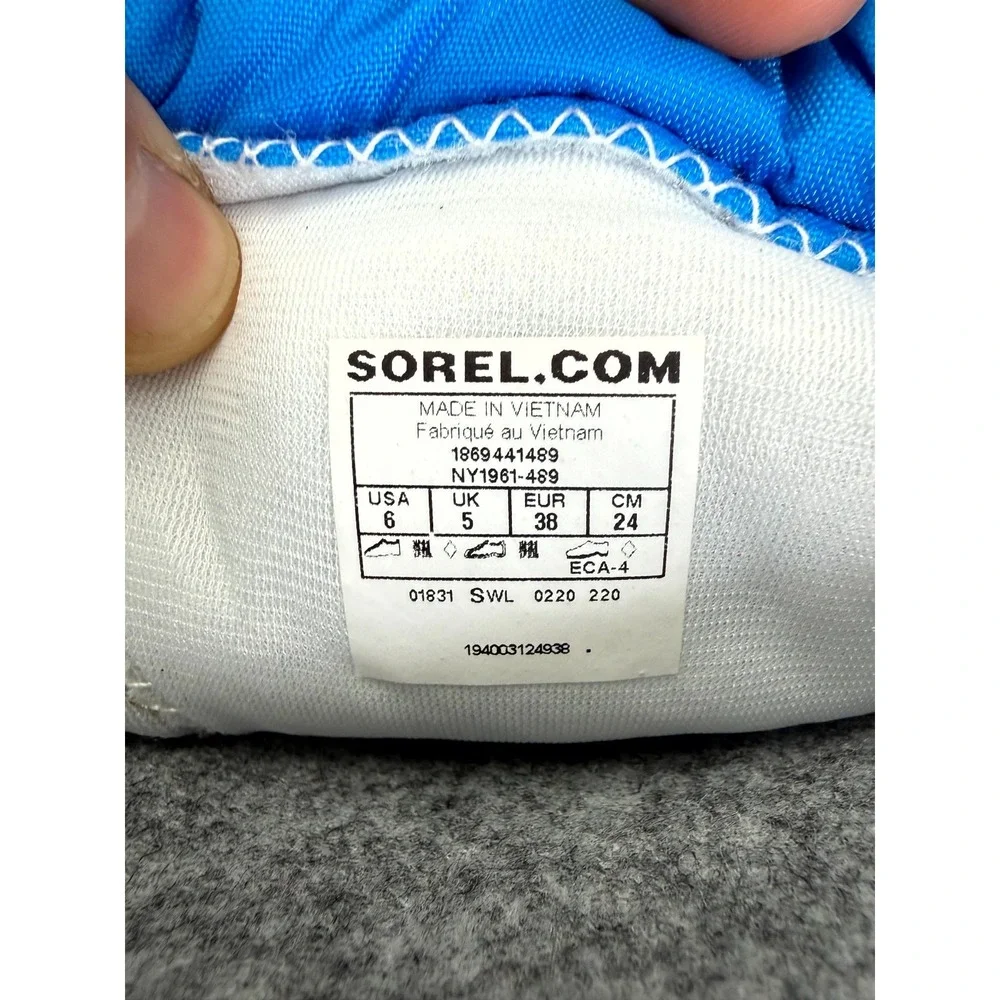 Sorel Cub Kids US 6 Navy Blue Fleece Lined Insulated Round Toe Winter Boots